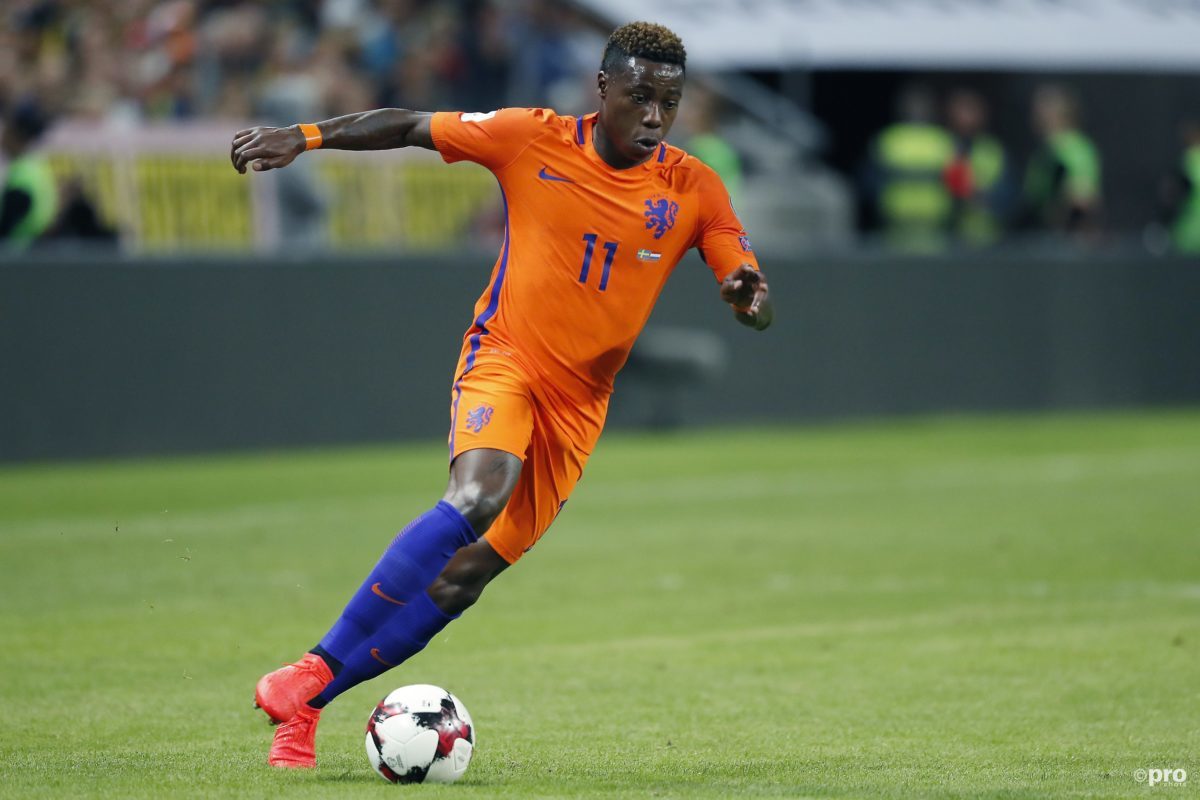 Quincy Promes in actie in Oranje