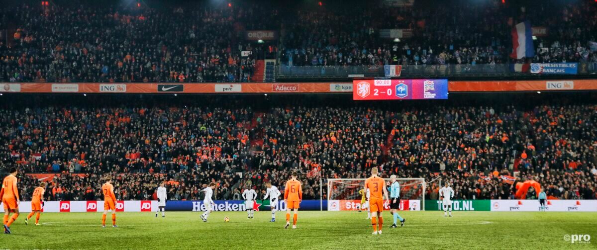 Stadion de Kuip tijdens wedstrijd Oranje