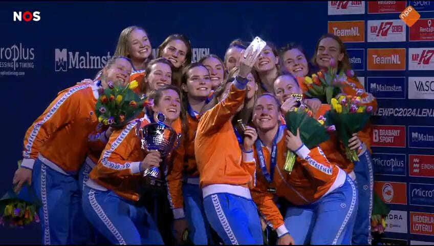 Nederlandse waterpolosters winnen EK
