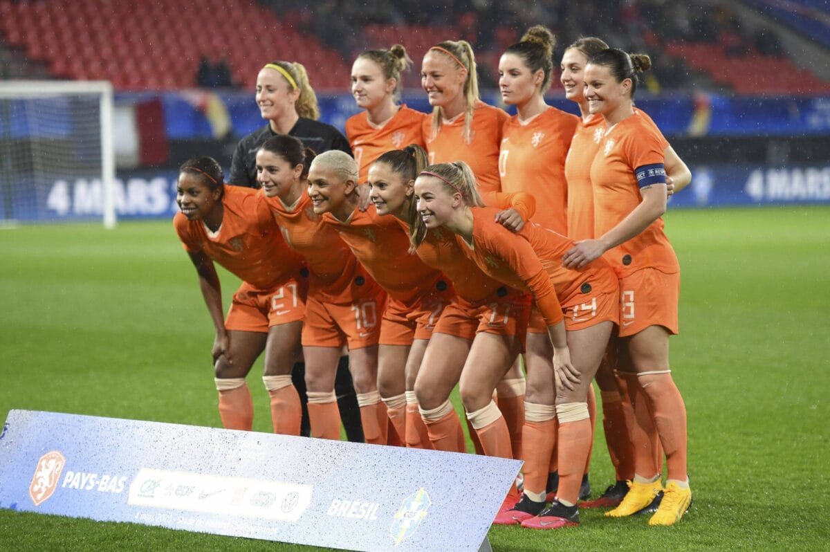 Nederlandse vrouwenteam vs Brazilië in 2020