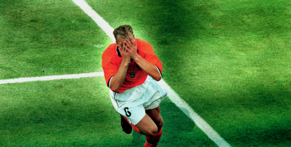 Dennis Bergkamp na zijn goal tegen Argentinië op WK1998 © Pro Shots