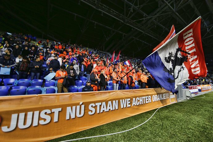 Oranjesupporters in Kazachstan