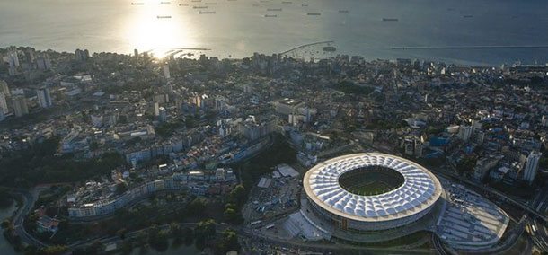 De Bahia Arena, waar Nederland - Spanje plaatsvindt. © worldcupblog